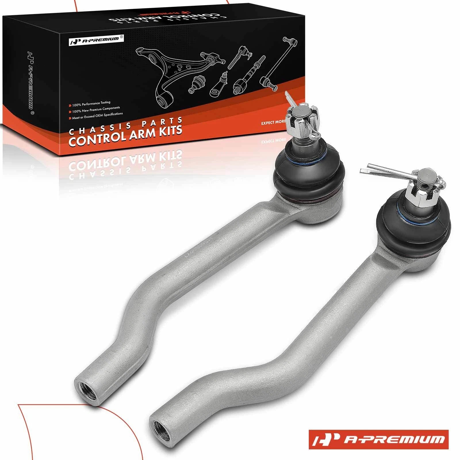 2X Front Outer Tie Rod Ends for Honda Pilot (2016–2023) Ridgeline MDX