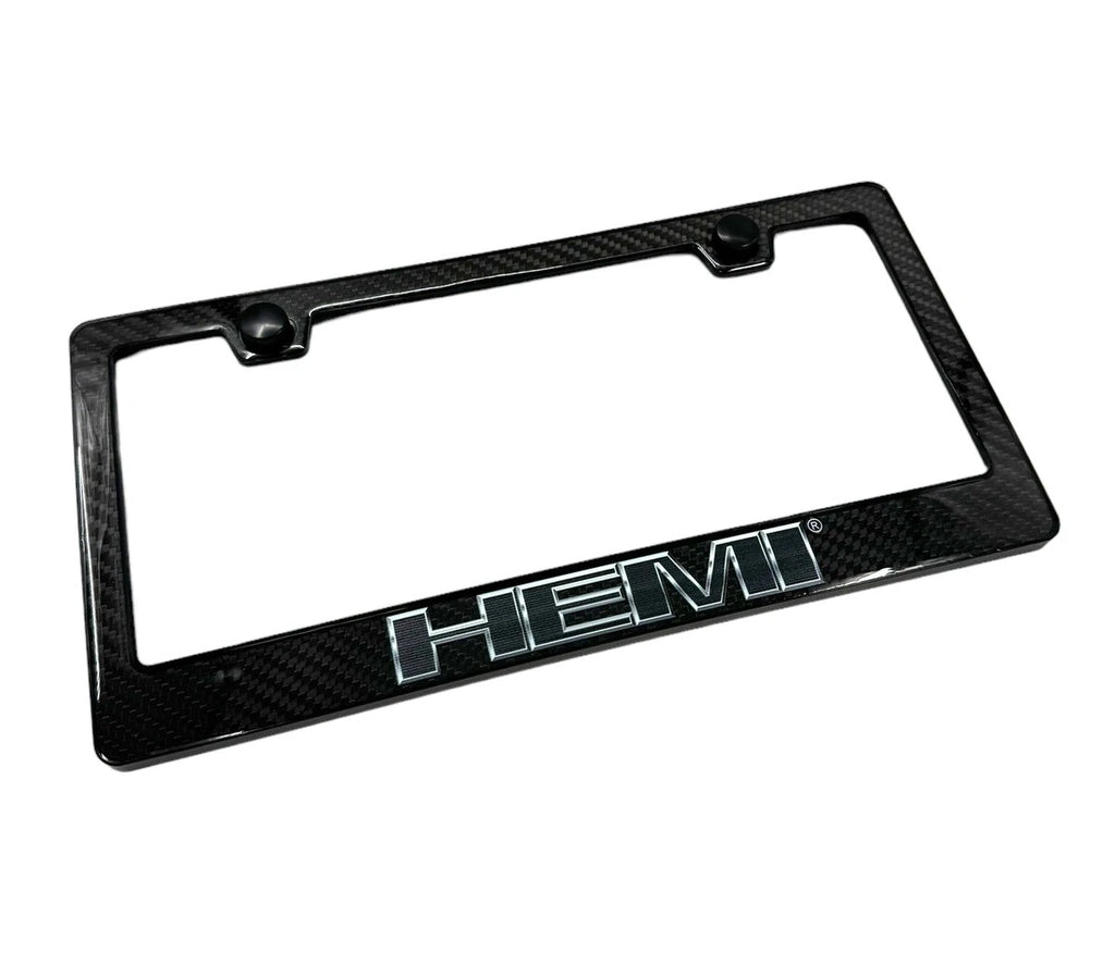 Real Carbon Fiber License Plate Frame for Dodge Charger HEMI (2006–2023)