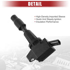 4 x Automotive Ignition Coils for Kia Optima (2016-2020) Black