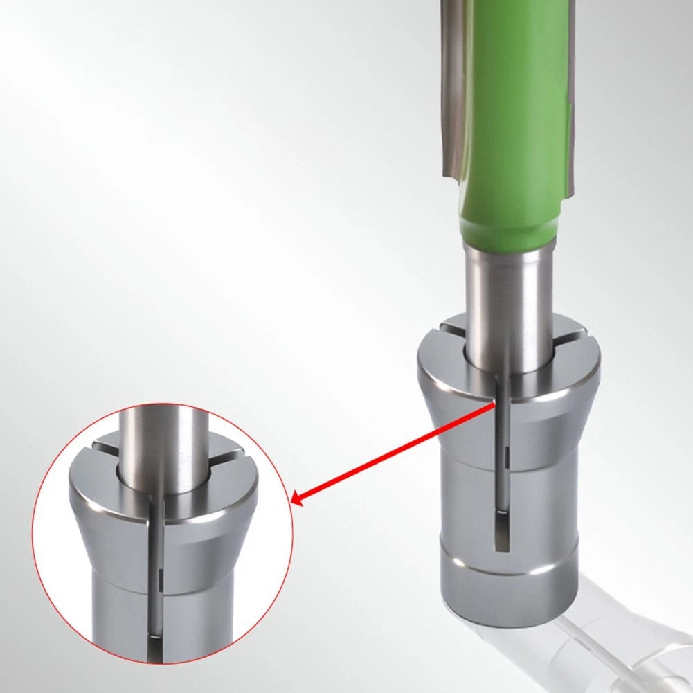 6pcs Collet Chuck Adapters for Router Trimmer (6mm/6.35mm/8mm)