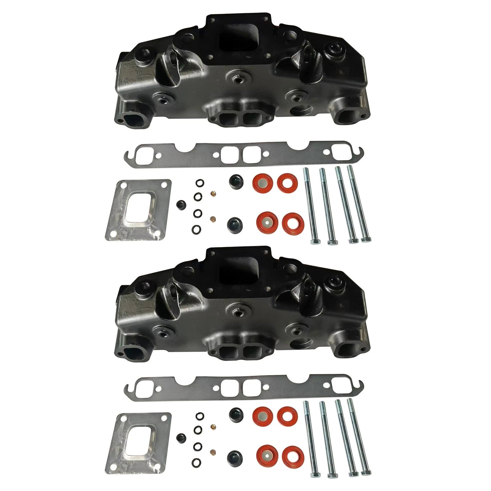 2X Dry Joint Style Manifold with Gasket for Mercruiser V8 (1985–2000)