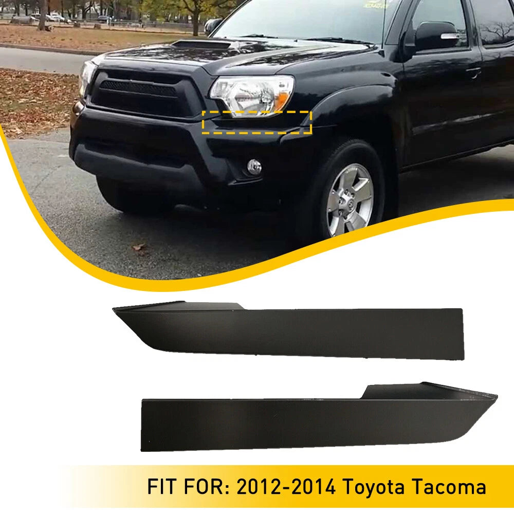 Set of 2 Front Bumper Headlight Filler Trim Panels LH & RH for Toyota Tacoma (2012–2015)