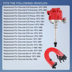 HEI Distributor with Spark Plug Wires for Chevy SBC 350 BBC 454