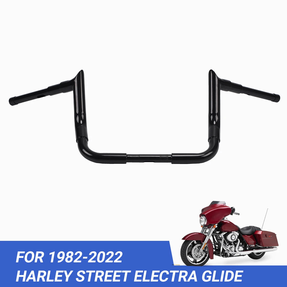 12" Meathook Ape Hanger Handlebar for Harley Street Electra Glide (1982–2022)