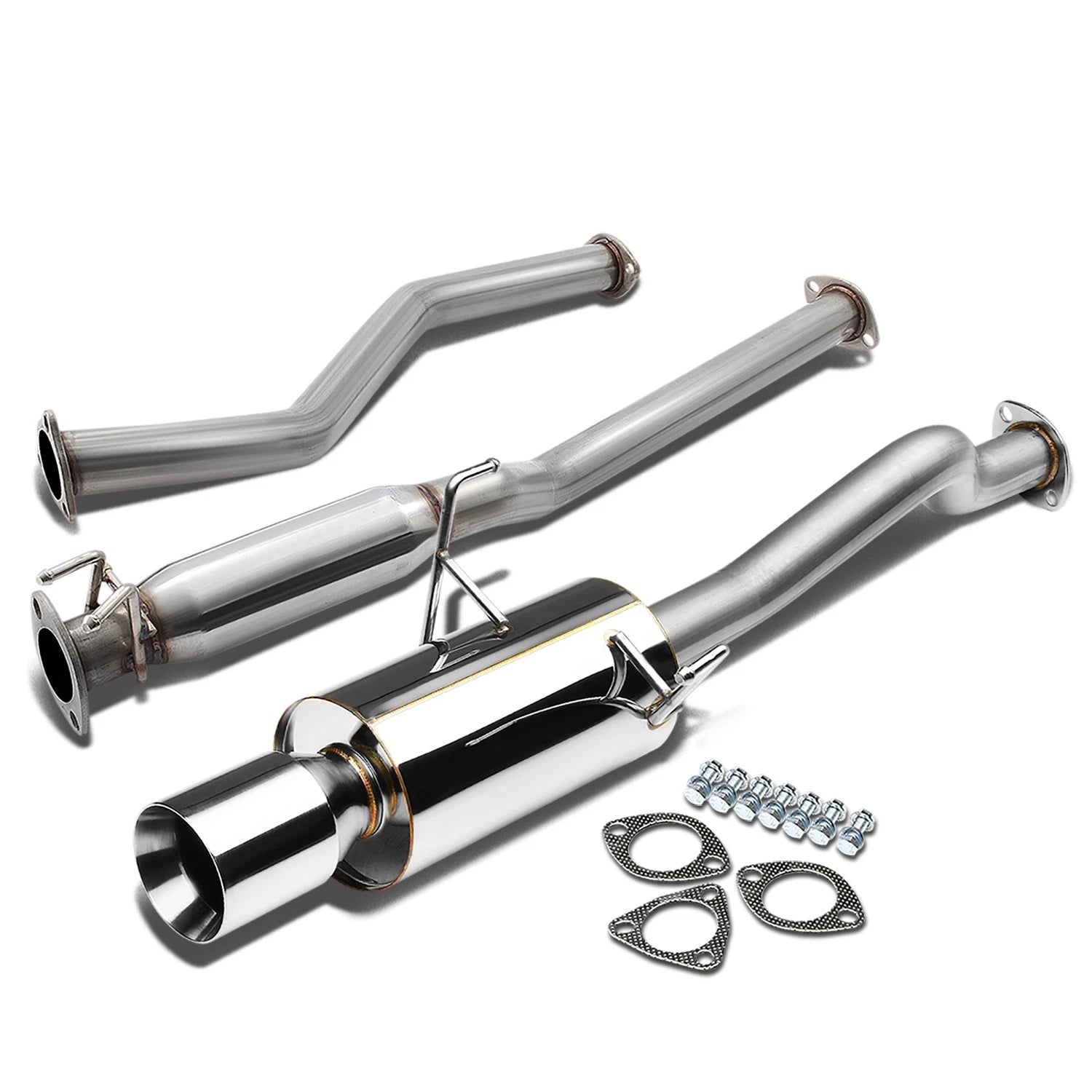 4" Burnt Tip Muffler Catback Exhaust System for Honda Civic EX/GX (2001–2005)