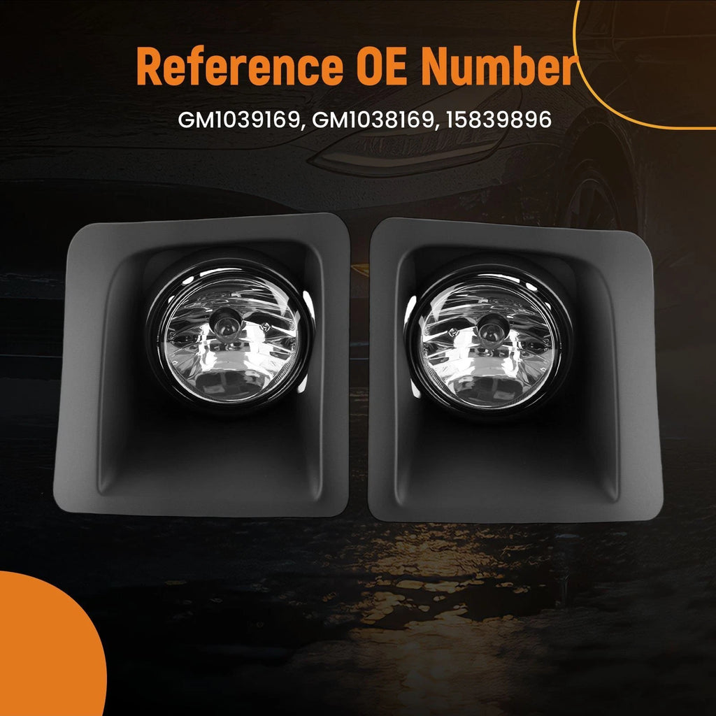 Fog Light for GMC Sierra 1500 (2014–2015) GM1039169 GM1038169 Front w/Bulbs