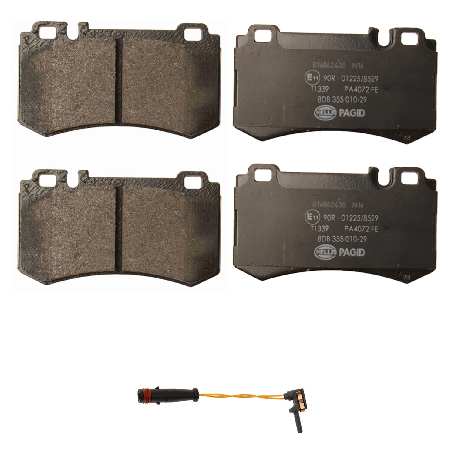 Hella Rear Low-Met Disc Brake Pad w/Sensor for Benz C215 W219 W220 (2000–2010)