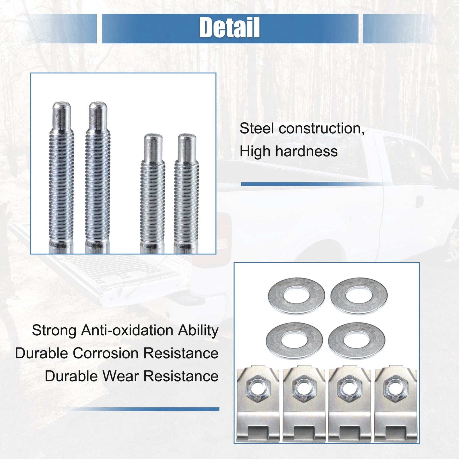 Truck Bed Mounting Hardware Kit with Mount Bolt for Ford Ranger (1983–2011)