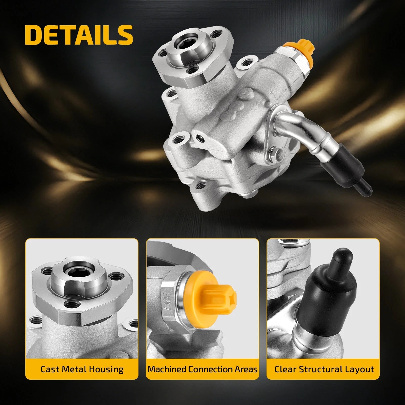 Power Steering Pump 21-659 for VW Jetta 2.5L (2011–2013) & CrossFox 1.6L (2007–2009)