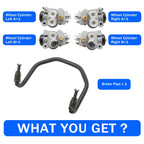 Front Brake Wheel Cylinders & Brake Pipe for Honda Rincon 650, Foreman 500 (2003–2023)