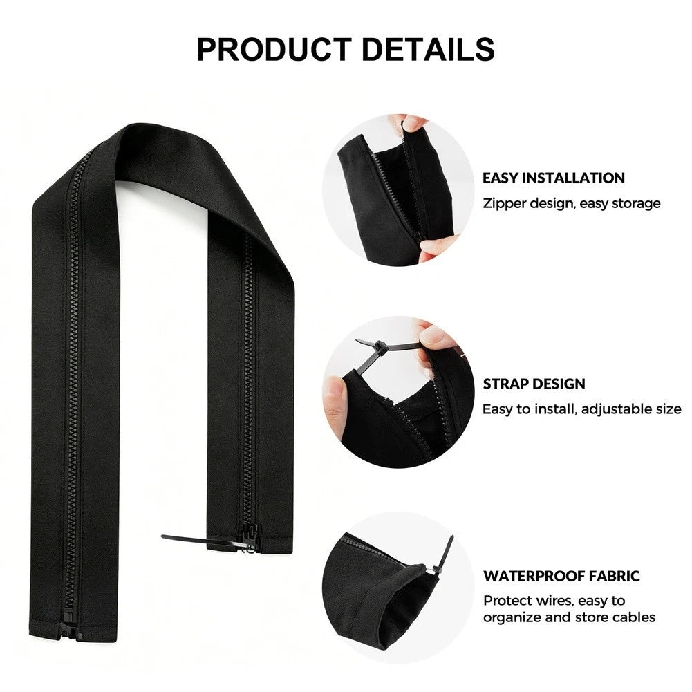 Zippered Wire Harness Protector Sleeve for Marine Trolling Motors (121 cm)