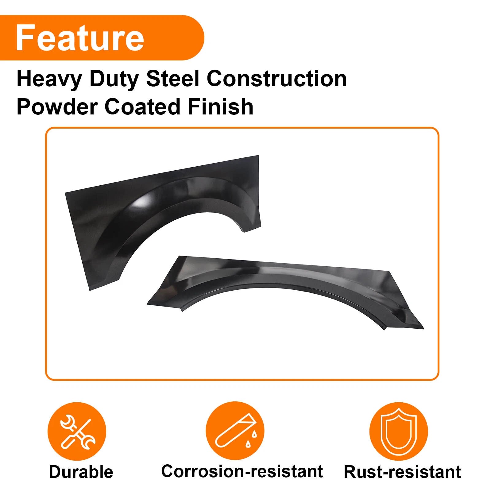 Pair Upper Wheel Arch Repair Panels for Ford F150 Crew Cab (2004–2008)