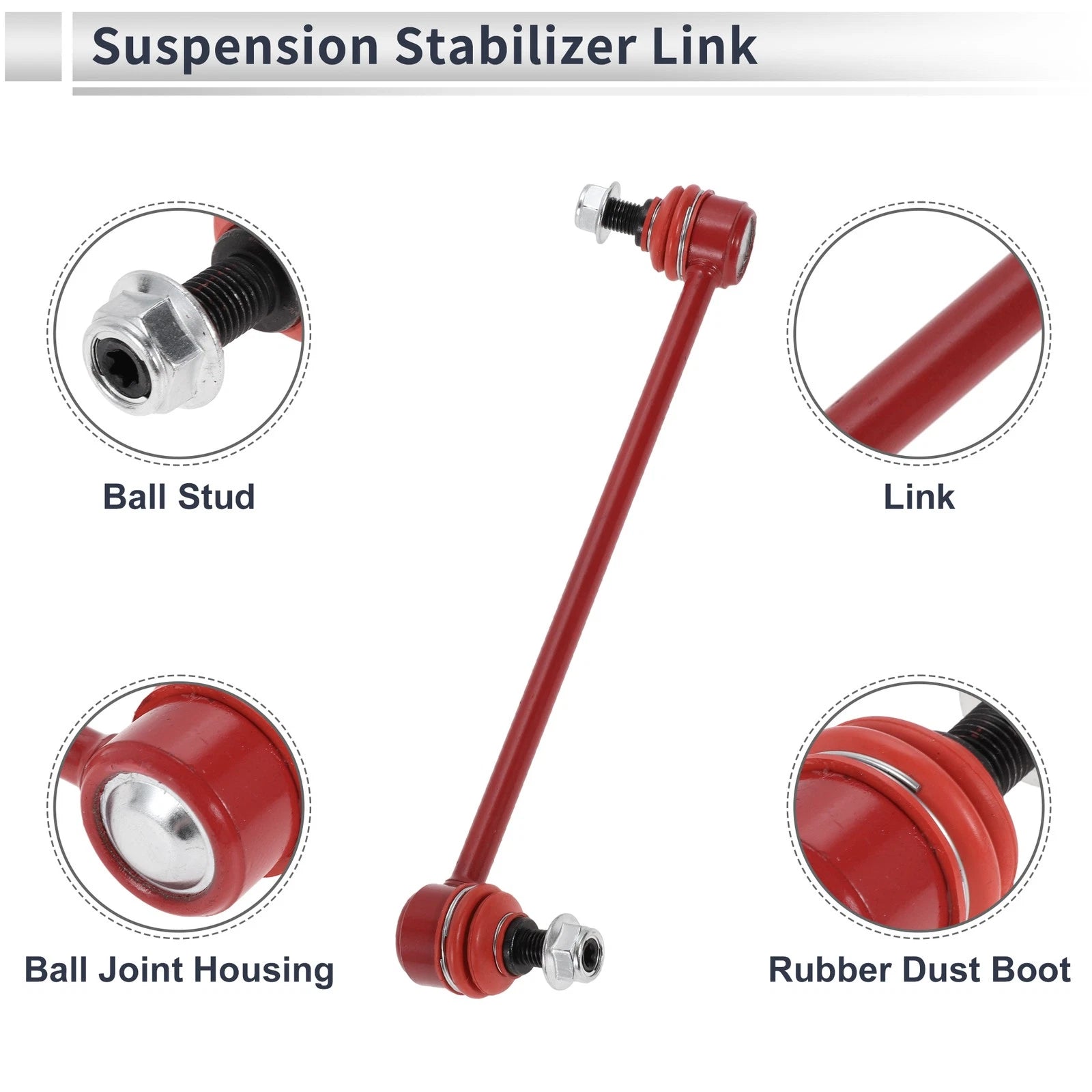 Set of 2 Front Stabilizer Bar Links for Mercedes-Benz C230 (2008–2009) No.K750335/K750336
