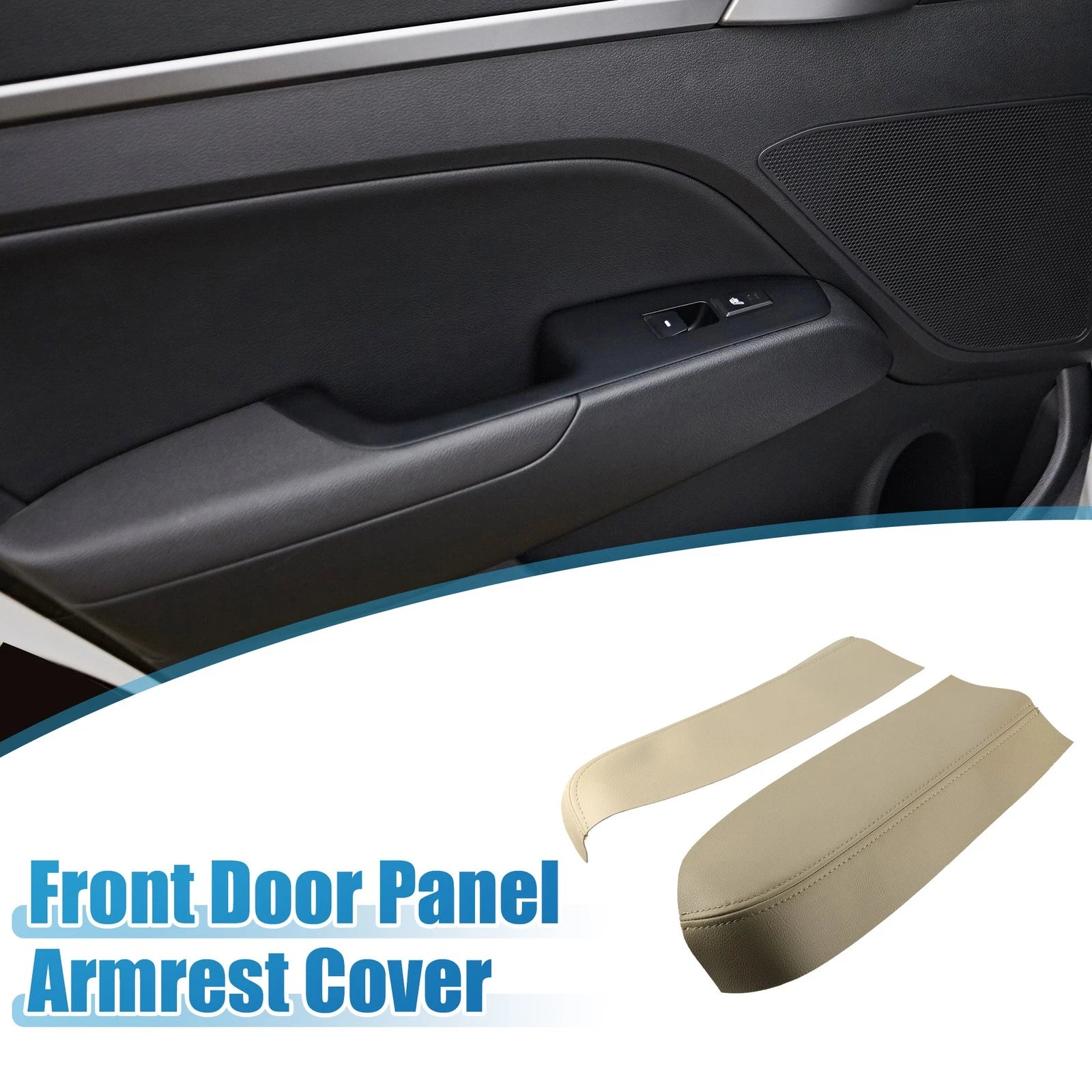 Set of 2 Front Door Panel Armrest Covers for Toyota Prius (2004–2009) Beige