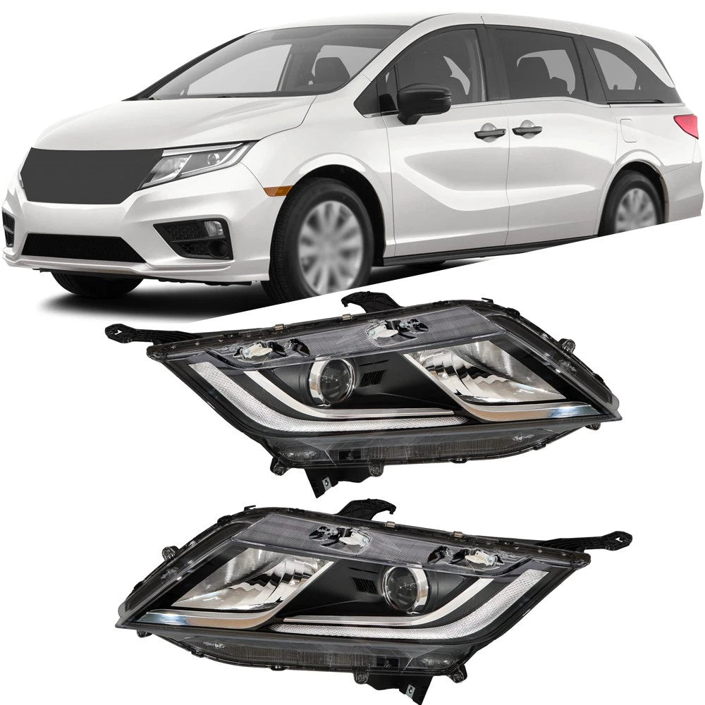 Pair of Halogen Headlights for Honda Odyssey (2018–2020)