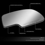 Right Side View Mirror Glass w/Heater for Silverado/Sierra (1999–2007)