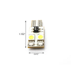 No Error White LED T10 168W Bulbs for Interior Dome Map Trunk (-)