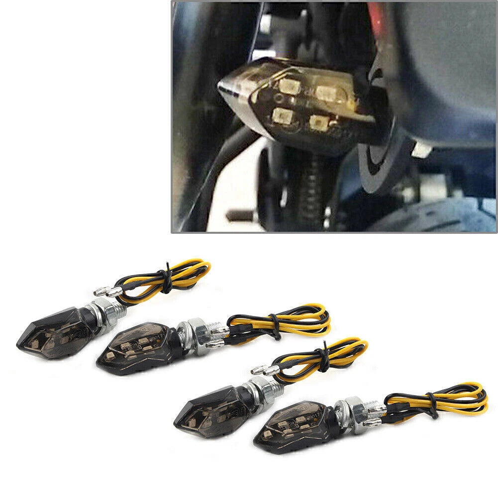 4X 12V 5-LED Turn Signal Blinker Lights for Mini Motorcycle (Universal)
