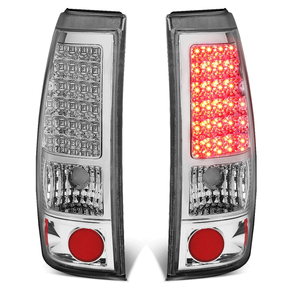Chrome Crystal Headlight + Corner + LED Brake/Tail Light for Silverado (1999–2002)