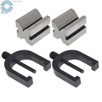 Set of 2 Hardened Steel 90 Degree Angle V-Block and Clamp 1-5/8" x 1-1/4"