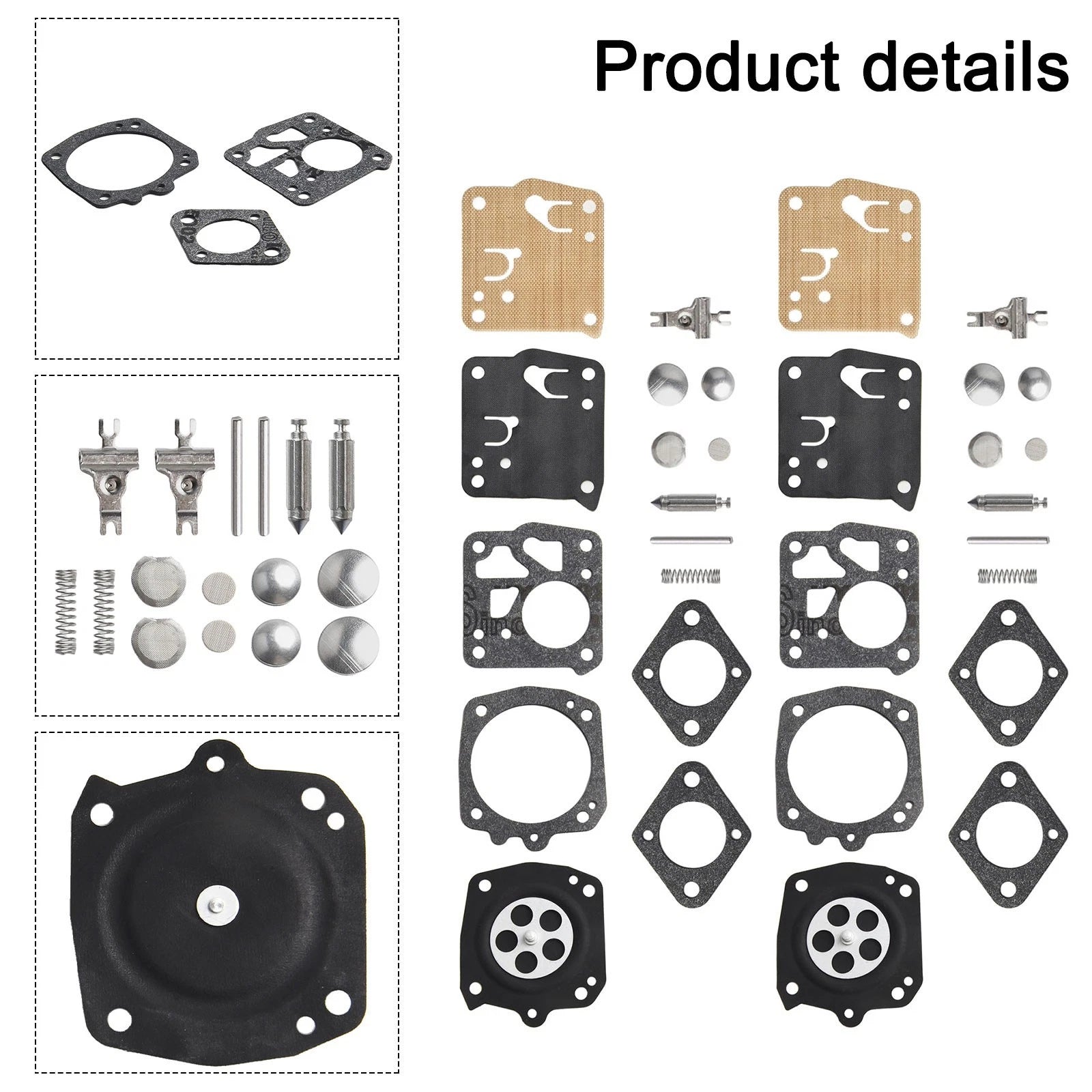 Set of 2 Carburetor Repair Kits for Tillotson HS Chain Saws
