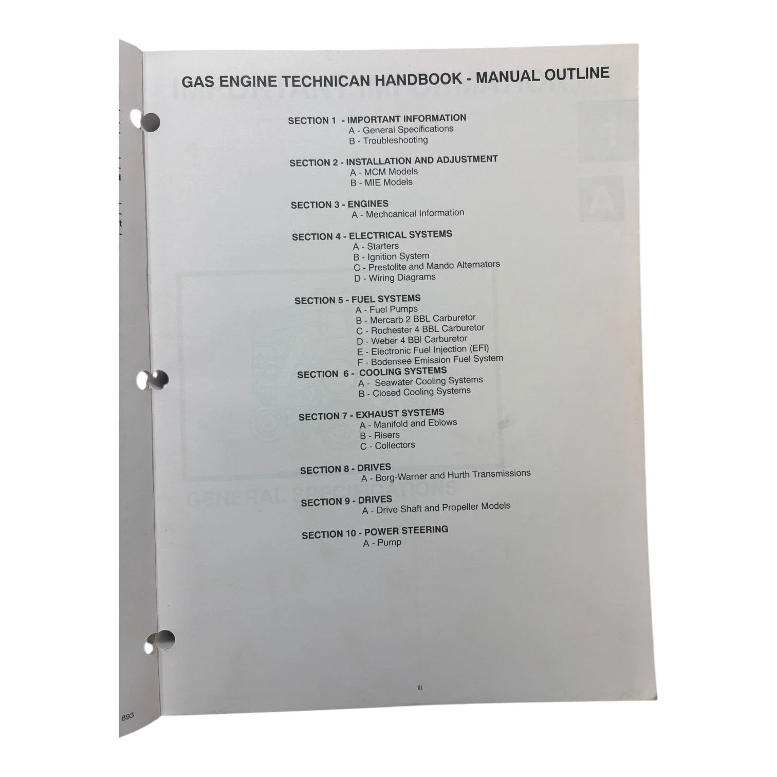 MerCruiser Technicians Handbook for Gasoline Engines (1995) 90-806535950