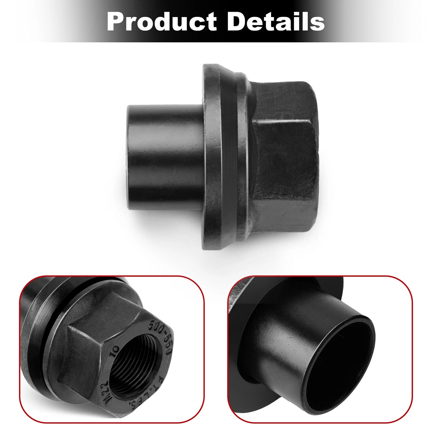 Set of 6 Wheel Nuts M22x1.5 x 19mm for (M22-1.5x19mm)