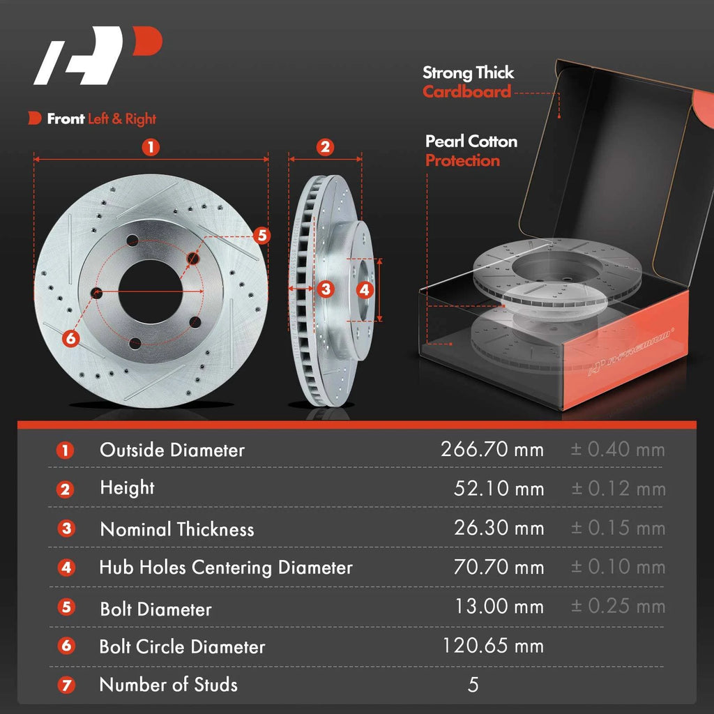 Drilled Brake Rotors & Ceramic Pads for Chevy Blazer GMC