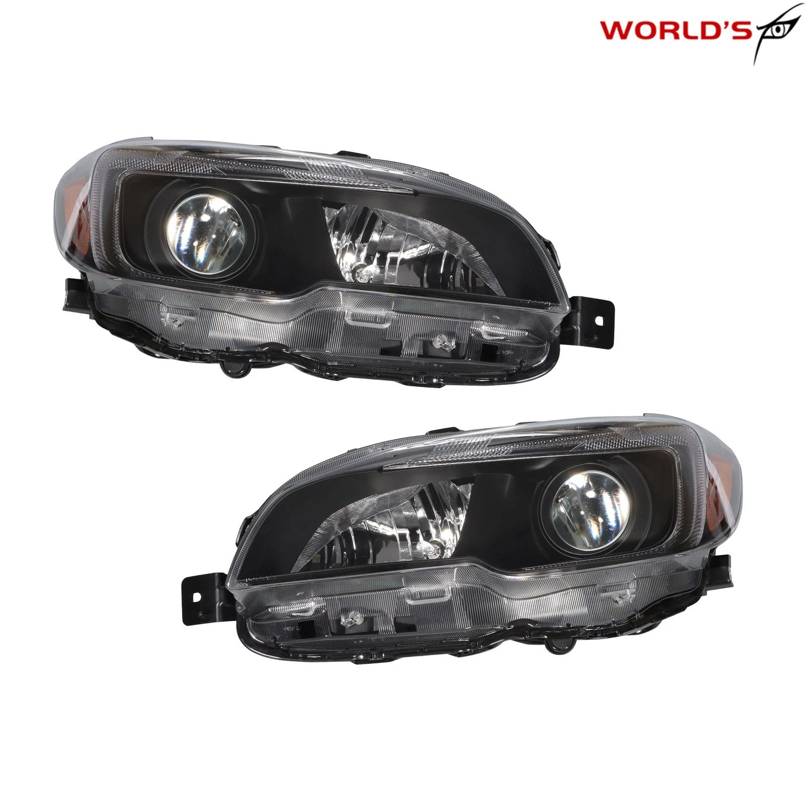 Set of 2 Halogen Headlights for Subaru WRX (2015–2021) Black