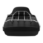 Matte Chopped Trunk Backrest Rail Mount for Harley Touring Road Glide (2014–2026)