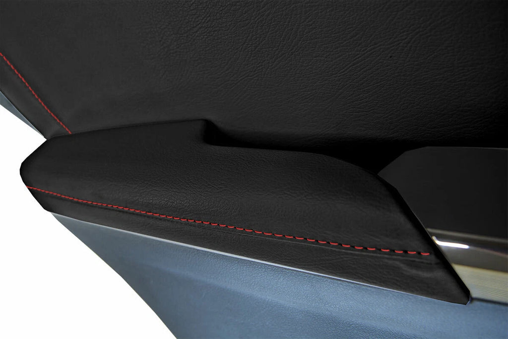 Rear Door Panel Armrest Cover for Toyota Avalon (2013–2018) Red Stitch