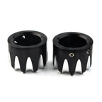 Black CNC Cut Axle Nut Cover for Harley Electra Street Road Glide