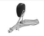 Chrome Backrest Sissy Bar with Luggage Rack for Harley Touring (2009–2017)