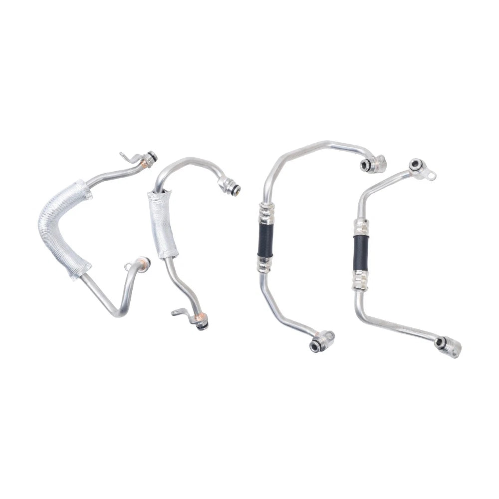 Set of 4 Turbo Charger Coolant Hose Line Kit for BMW 335i xDrive (2007–2013)