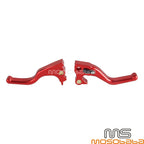 3 Finger 5.3'' Handle Grips Brake Clutch Levers Red for Harley Sportster (2010-2023)