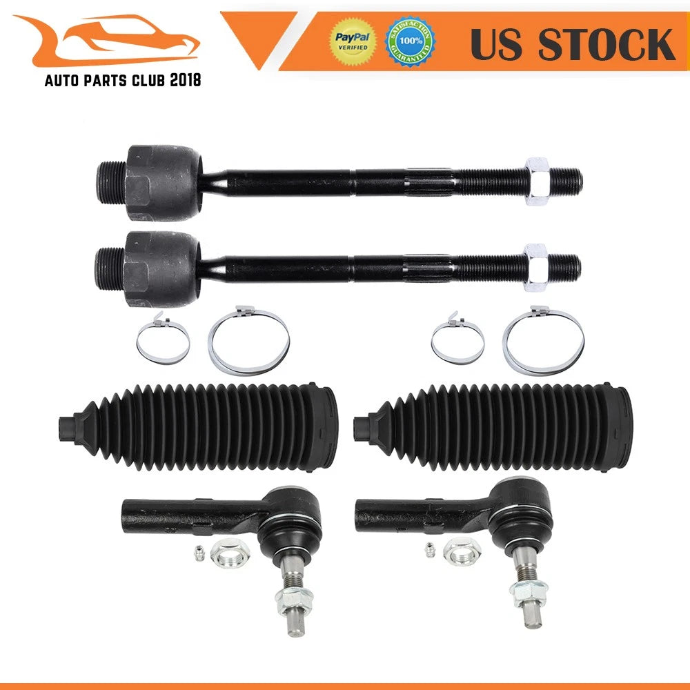 Set of 6 Front Steering Tie Rod Ends for Dodge Dakota Durango (2000–2004)
