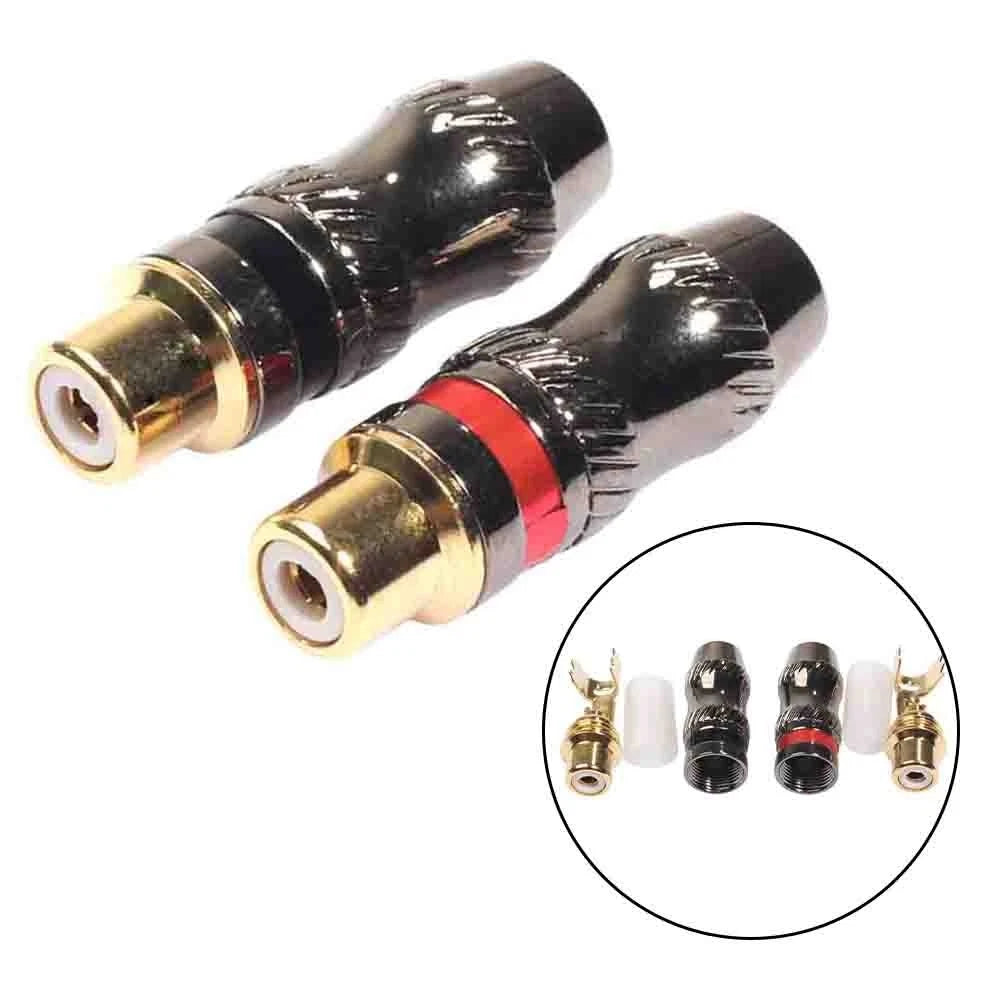 2PCS Gold Plated RCA Connector Contacts for Stable Signal Transmission