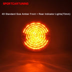 8Pc Smoked LED Light Upgrade Kit for Land Rover 90/110 (1983–2016)