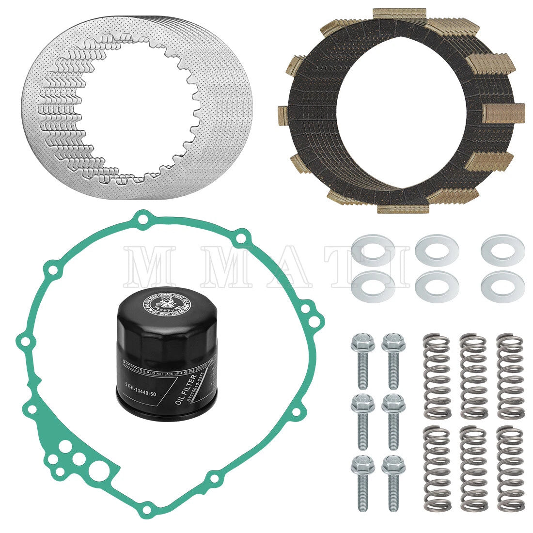 Clutch Friction Plates Gasket Kit for Yamaha R6 R6S YZF-R6 YZF-R6S FZ6 (2003–2009)