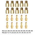 10Pcs Main Jets & 10Pcs Pilot Jets Kit for Mikuni TM TMX VM VM22 Carb