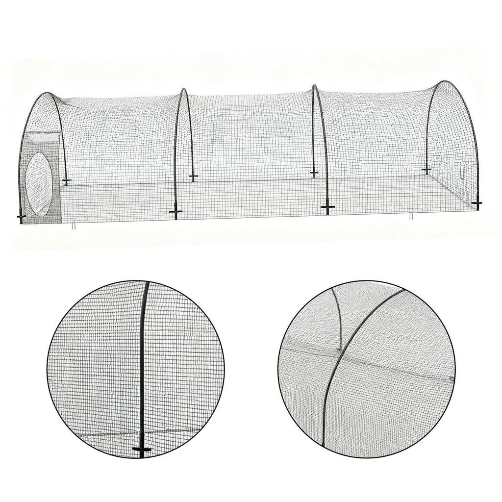 Batting Cage Net and Frame for Baseball Softball (22x12x8 FT)