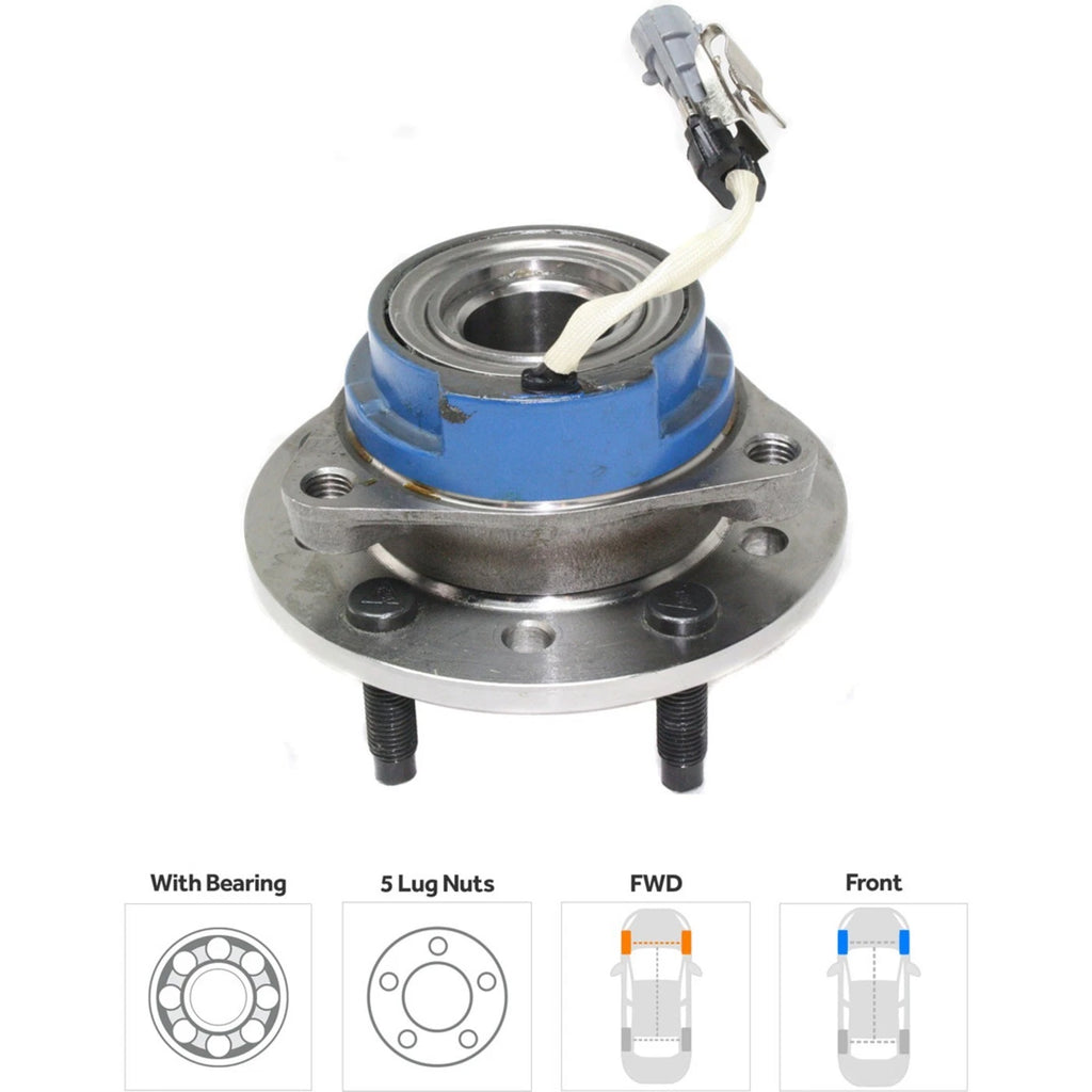 Wheel Hubs for Oldsmobile Cutlass (1998–1999) Front & Rear FWD with ABS