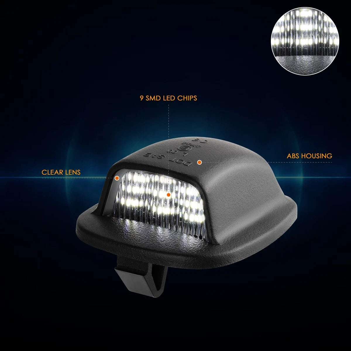 Nuvision White LED Waterproof License Plate Lights for Xterra/Frontier (1994–2004)