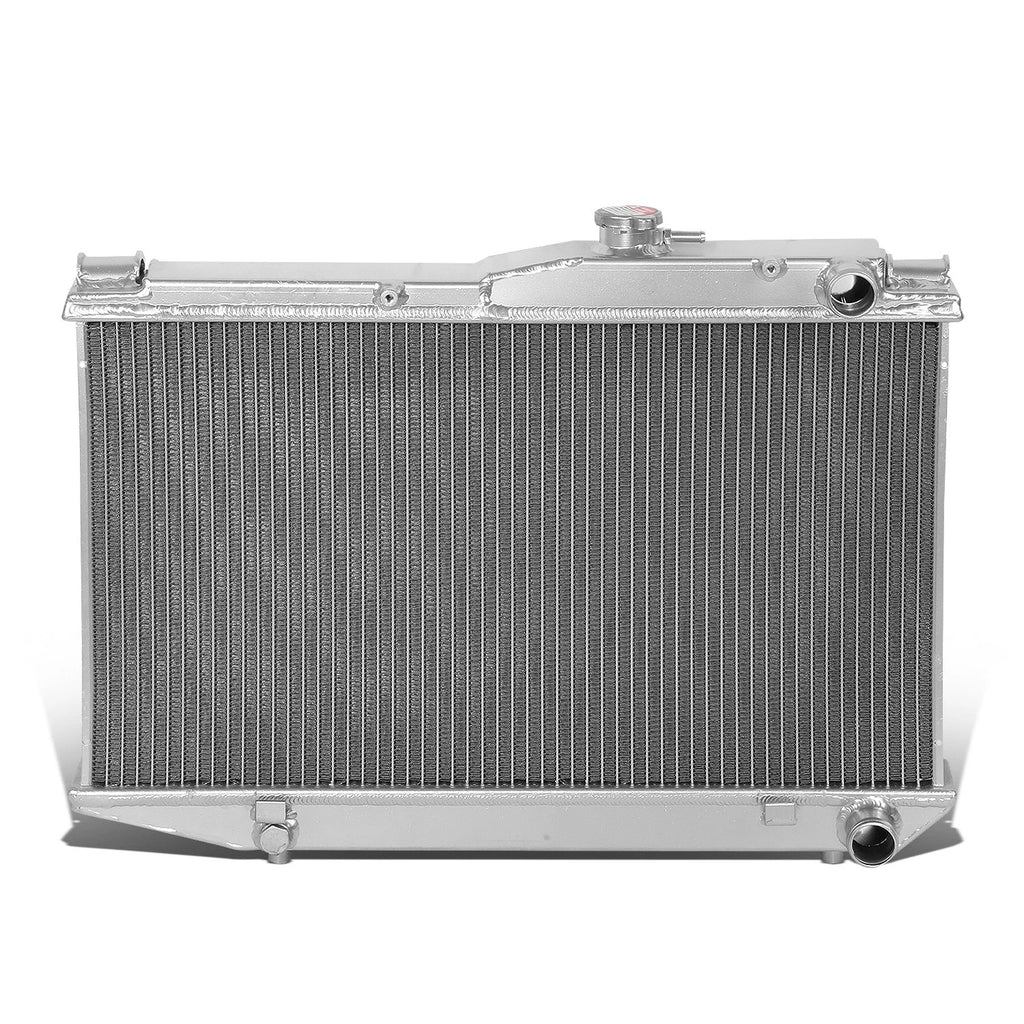 Dual Row Aluminum Radiator + 10" Black Fan for Corolla AE86 SR5 GT-S (1984–1987)