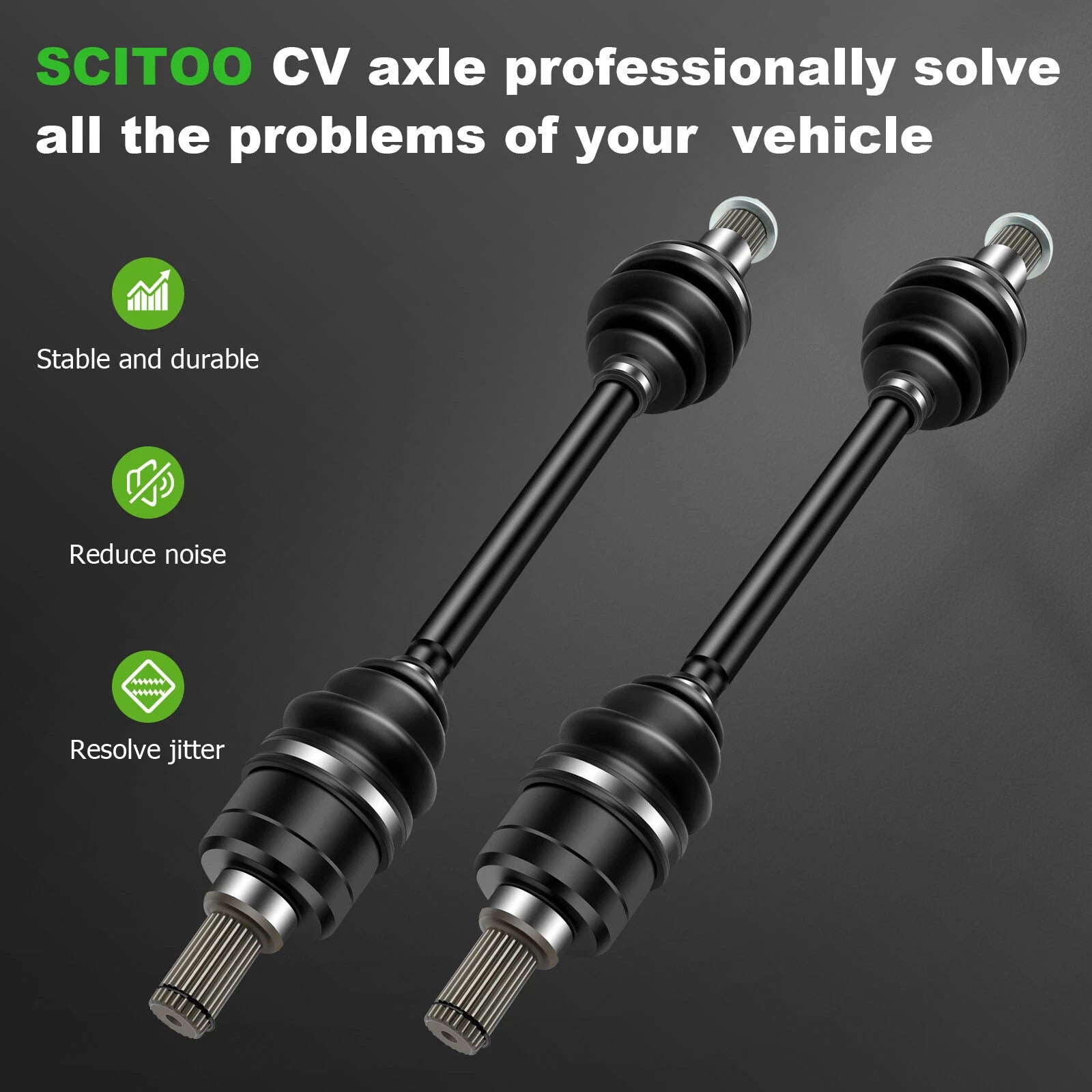 Pair CV Axles for Yamaha Grizzly 700 (2014–2019)