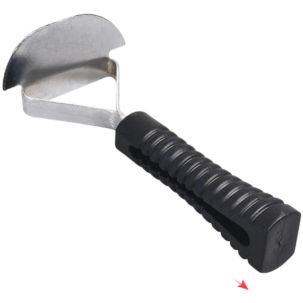 Curved Steel Tire Scraper Tool for Tire Dirt Removal and Grinding
