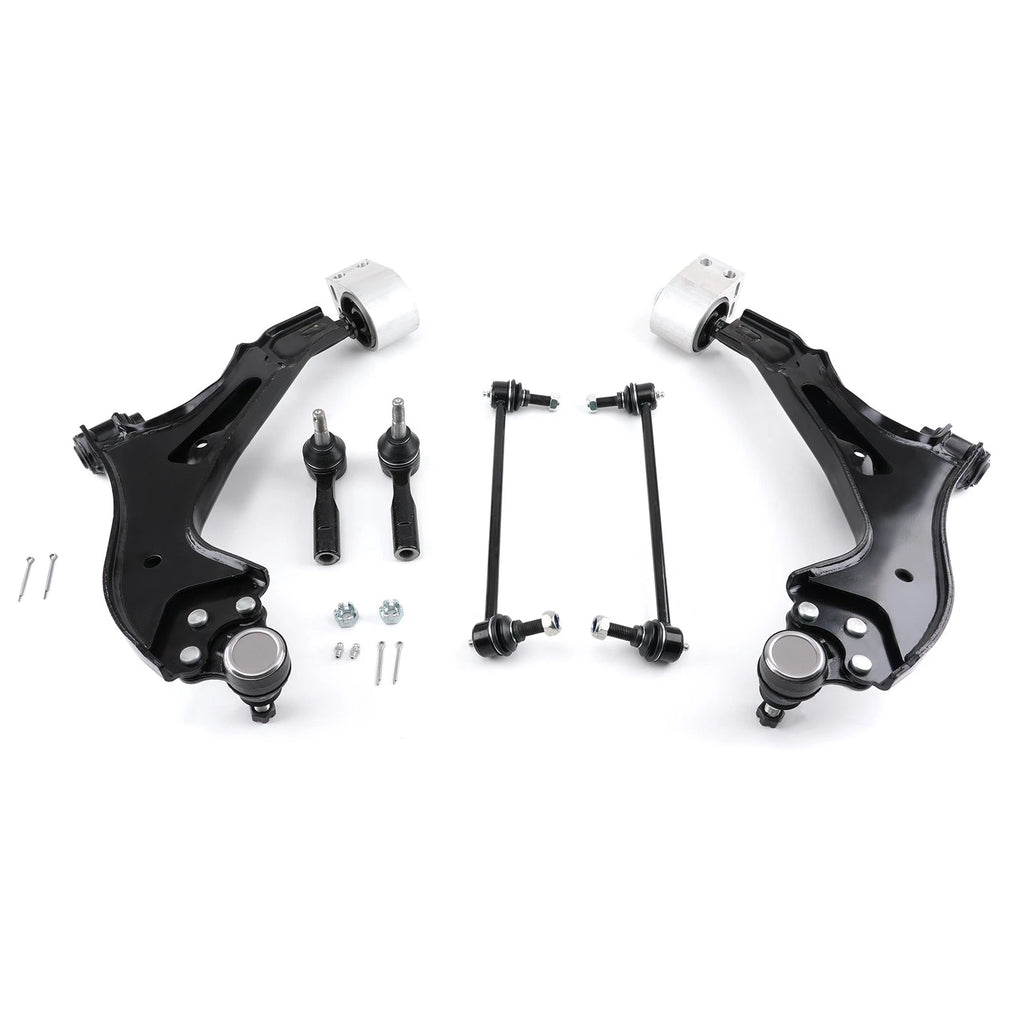 6x Front Suspension Lower Control Arms Tie Rods for Pontiac Torrent (2006–2009)
