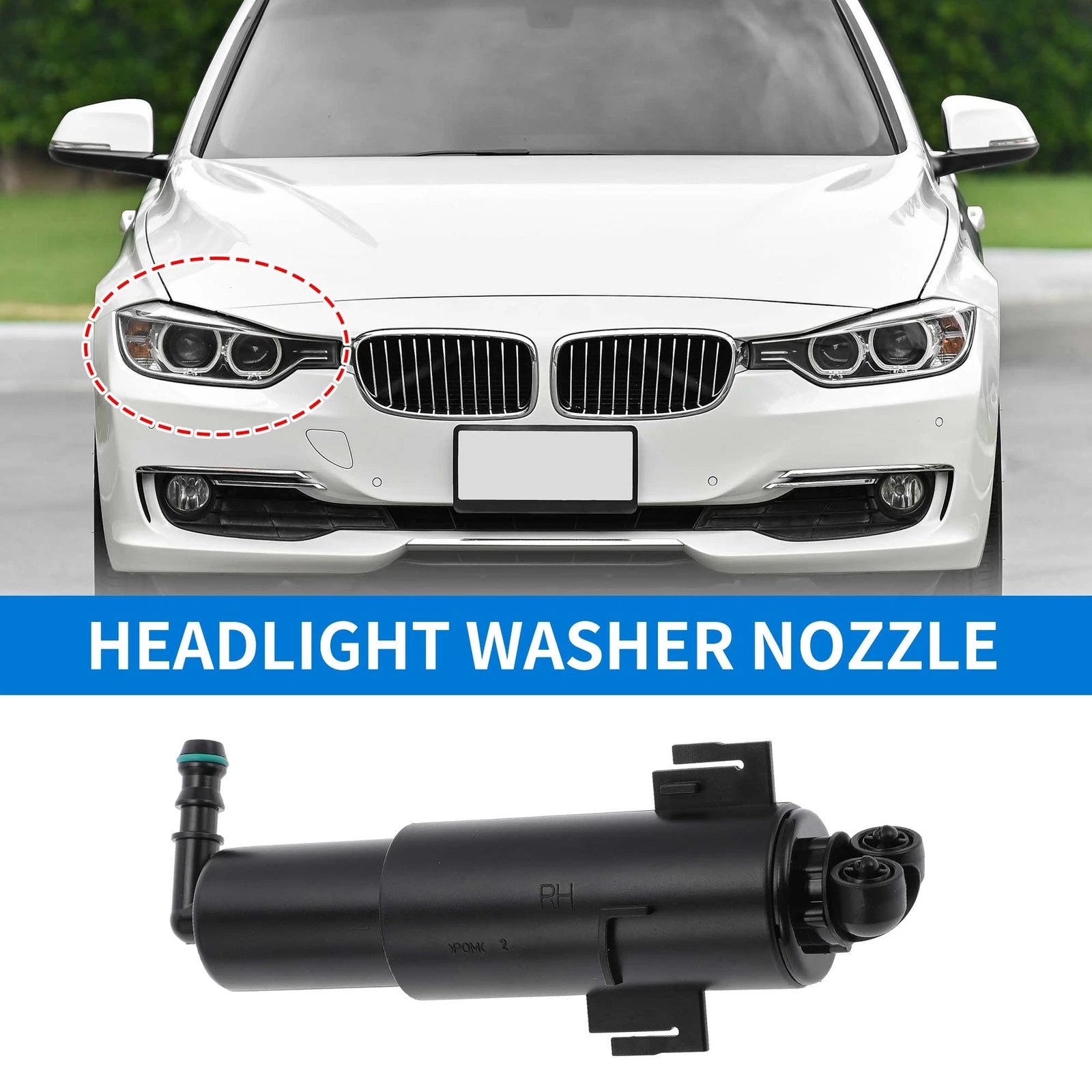Front Right Headlight Washer Nozzle for Audi A4 (2011–2012) No. 8K0955102