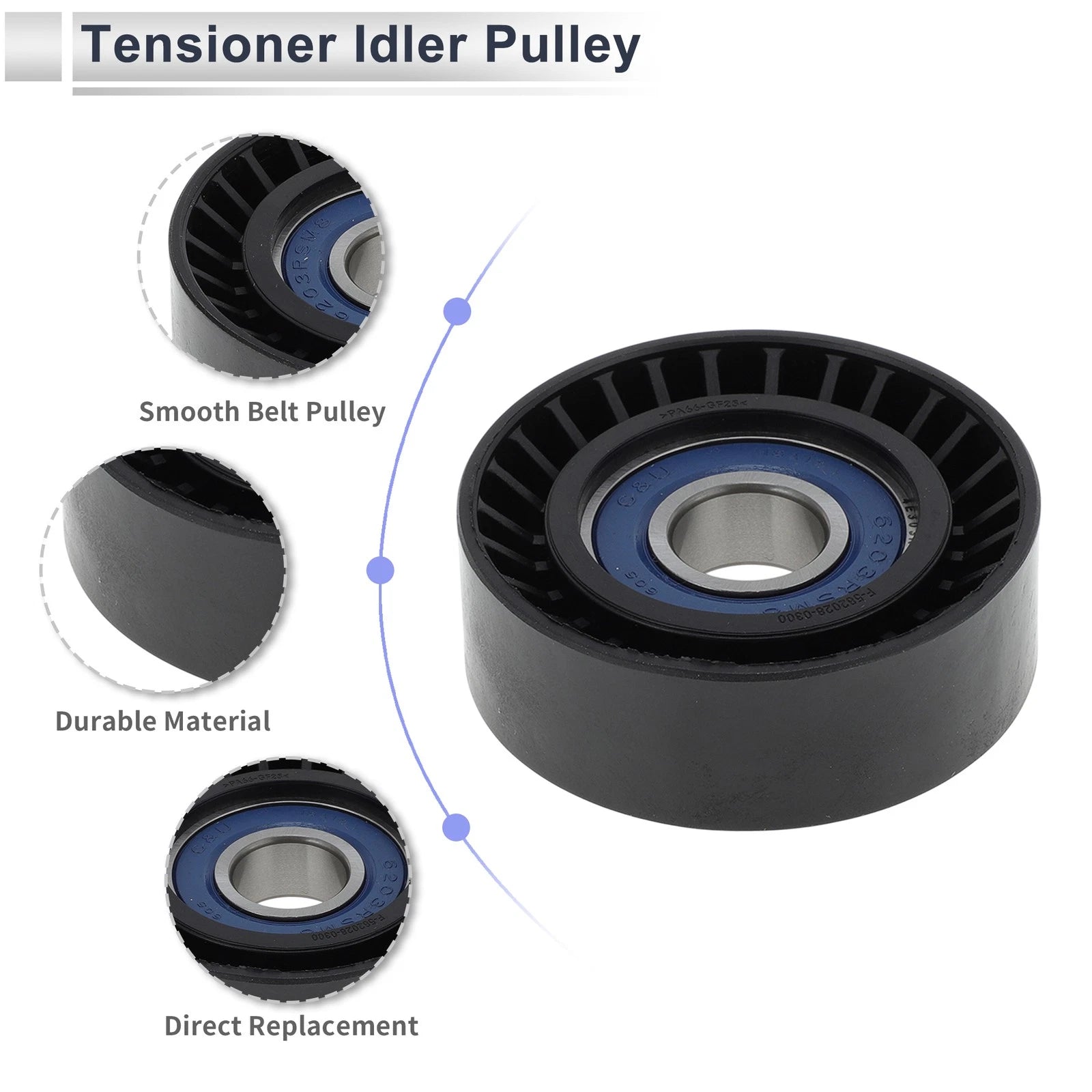 Drive Belt Idler Pulley for Mercedes-Benz A-Class (1997–2001) No.A6402020419