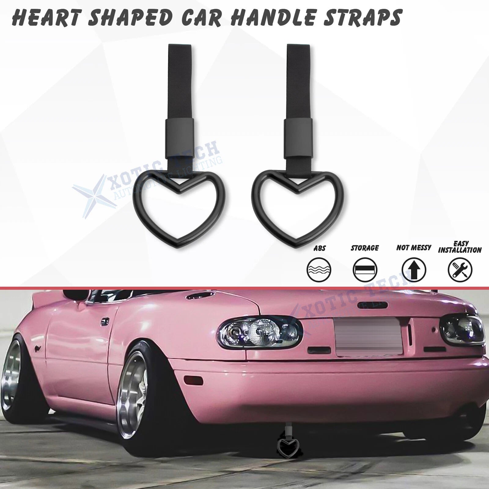Hand Ring Straps Loop Circle Drift Charm for Heart-Shaped JDM Tsurikawa (—)